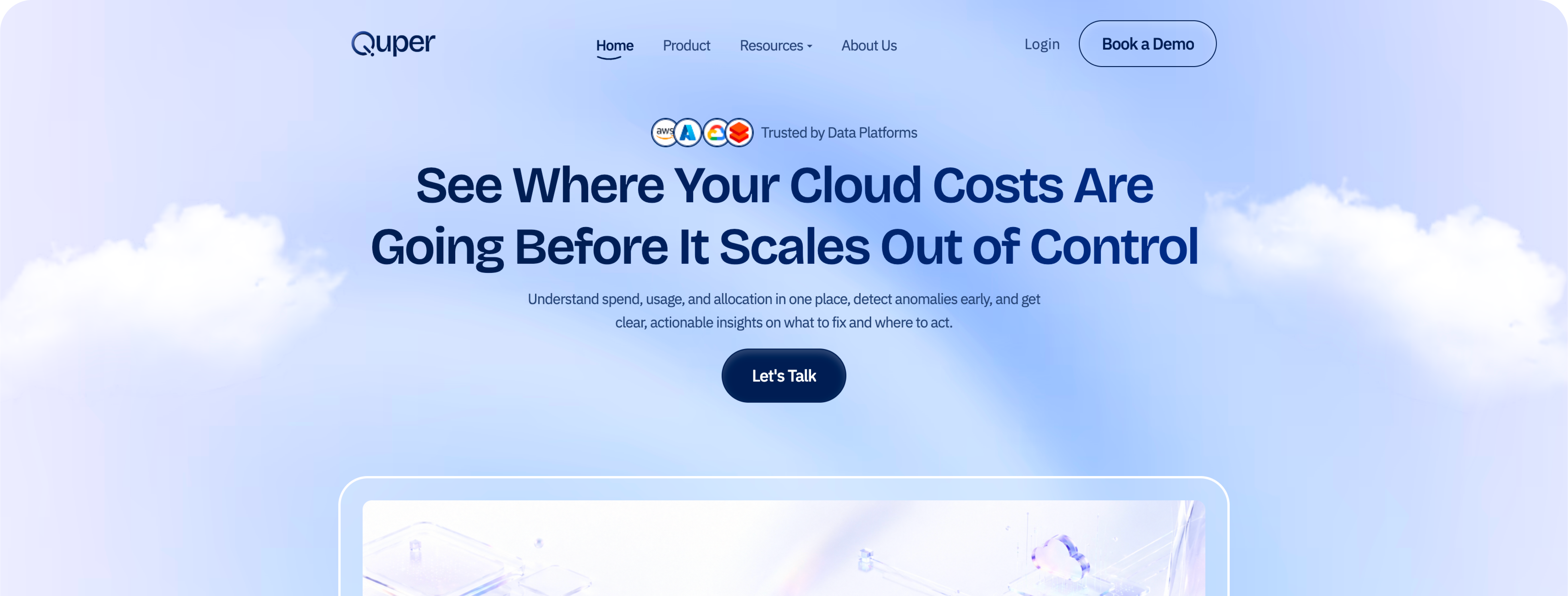 Quper — cloud cost intelligence dashboard